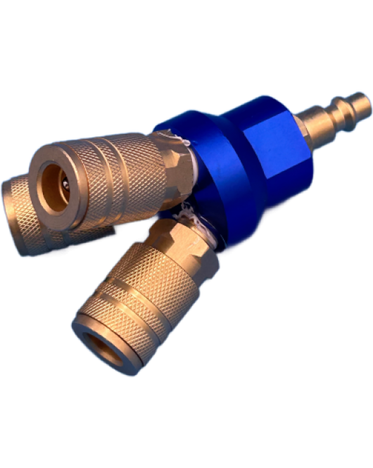 Duct Cleaning 3 Way Splitter 1/4 Female Couplers With Plug