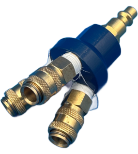 Duct Cleaning 3 Way Splitter 1/8 Female Couplers With Plug