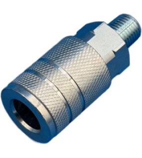 Duct Cleaning 3/8 Female Silver Coupler To 1/4 Male NPT