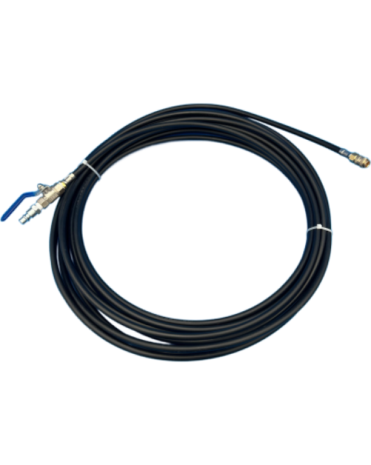 Duct Cleaning Snake With Quick Connector And Ball Valve